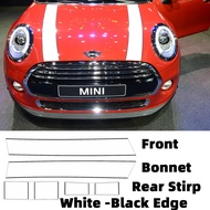 Brand New 3M Material Front Bonnet and Rear Strips Sticker For mini cooper F55 F56 F57 4 pcs/set