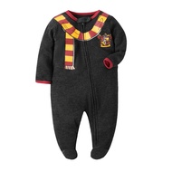 Baby clothes girl baby long sleeved pajamas boy newborn zipper cotton jumpsuit frog suit 0-9M