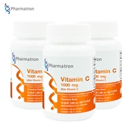 [แพ็ค 3 ขวดสุดคุ้ม] วิตามินซี 1000 พลัส วิตามินอี ฟาร์มาตรอน Vitamin C 1000 mg. plus Vitamin E Pharm
