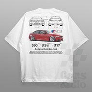 Cars and Clo - Regular Fit White - Bmw F80 M3 Blueprint T-shirt