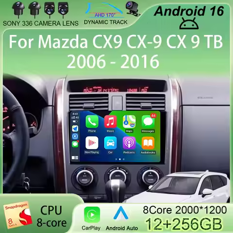 Android 16 Carplay Auto Stereo For Mazda CX9 CX-9 CX 9 TB 2006 - 2016 Car Radio Multimedia Video Pla