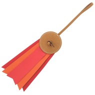 พวงกุญแจห้อยกระเป๋า Hermes Paddock Flotte ทำจากหนัง Agneau Milo สีน้ำตาล Sable แดง ส้ม (สินค้ามือสอง