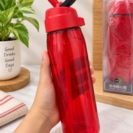 MERAH H2Go 750ml Red Drinking Bottle with Tupperware Straw