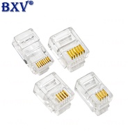 4Pin 6Pin 8Pin Cable End Connectors Plugs telephone connector internet connector RJ9 4P4C RJ11 6P4C 