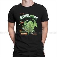 Cthulhu Mythos Cthuloops All New Flavors  TShirt Men Graphic Loose Punk Crewneck Cotton T Shirt