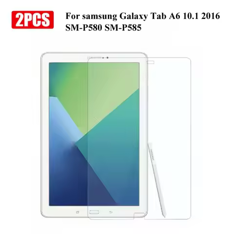 2PCS Screen Protector For Samsung Galaxy Tab A 10.1 2016 with S Pen P580 P585 9H Tempered Glass Prot