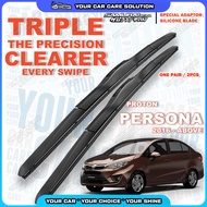 🪒🔥SAMURAI SILICONE Wiper Proton Persona 2016 2017 2018 2019 2020 2021 - Above Silicone Wiper Water R