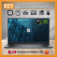 [Clearance] Dell Inspiron 15 (7500) Laptop (i7-10750H 5.0Ghz,512GB SSD,8GB,15.6"FHD,Nvidia GTX1650Ti