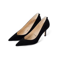 7or9 | Black High Heel Shoes Large Size Professional Workpointed Toe Single Shoes