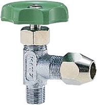Kitz KITZ-N2-F-6-1 Brass 20K Needle Valve, Millimeter Series, Angle Shape, Ring Joint/Male Thread Co