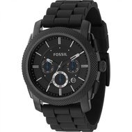 Authentic Fossil Mens Machine Chronograph Black Silicone Watch FS4487 Jam Tangan Lelaki