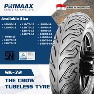 PRIMAAX Tyre SK-72 RIM 12 / RIM 13 / RIM14 / RIM 17 THE CROW Tubeless Tyre Made In INDONESIA