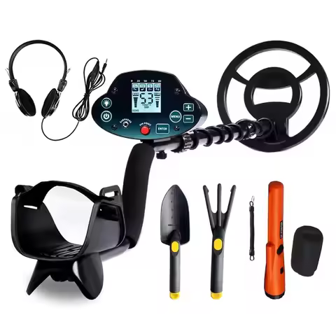 Underground Metal Detector Adjustable Balance Disc & Pin-pointer Modes Upgraded MD-5030P Hunter Dete