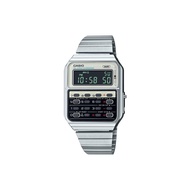 (2 Years Warranty) Casio Vintage Men Digital Calculator Watch CA-500WE-1A Silver Stainless Steel Str