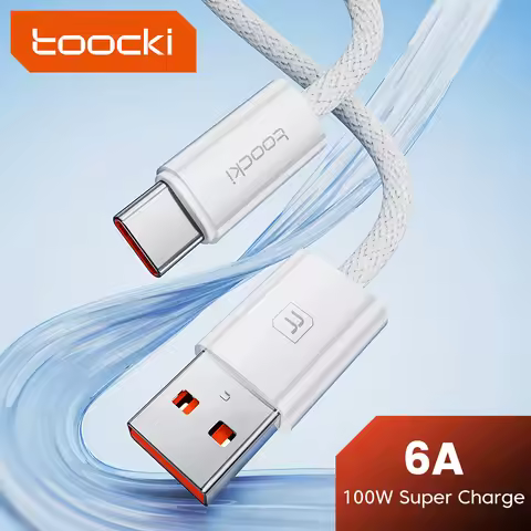 Toocki 6A USB C Cable 66W USB A To Type C Fast Charging Cable For iPhone 15 Pro Max Huawei P40 P30 X