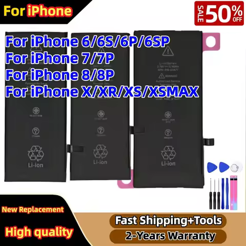 Brand New High-quality mobile phone batteries For iPhone 6/6s/6sp/6p/7/7p/8/8p/x/xs/xr/xsmax Phone B