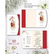 Iridescent Paper WEDDING CARD - Content printed included (Please inbox shop content)