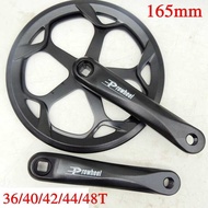 36/42/44/48/52 Teeth Folding Bicycle Chainring 165mm Aluminum Alloy Square Hole Crank Chainring Sing
