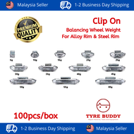 Passenger Car Clip-On Balancing Wheel Weight for Alloy Rims or Steel Rims (100pcs/box); Tyre