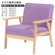 According to small huxing fabric sofa Two simple cloth fabric sofa solid wood bedroom single sofa ja