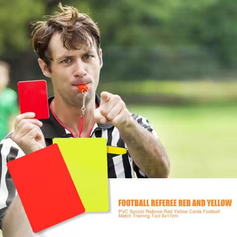 Hot Sale Red Card Classic Delicate Texture PVC Soccer Referee Red Yellow Cards Football Match Traini