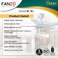 DEKA Fan DEKA F5DC BABY Pro FANZO Fan FANZO CHAMPION PRIMO TURBO HUNTER 38"42"46"Baby Ceiling Fan DC