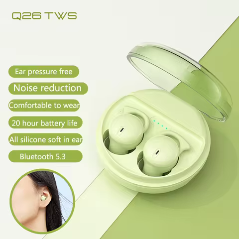 Q26 Sleep Headphones Mini Small Wireless Bluetooth Earphones Noise Reduction Headset In-Ear Invisibl