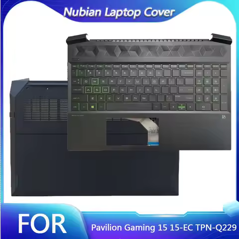 New For Pavilion Gaming 15 15-EC TPN-Q229 LCD Back Cover Top Shell Back Cover Palm Pad Keyboard Top 