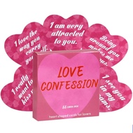 Love Confession Oracle English Board Game Card Game 55 Heart-Shaped Card Board Game