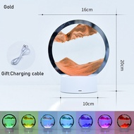 KS Đèn Cát Chảy Đèn Ngủ 3d Tranh Đồng Hồ Cát Năng Động Trang Trí Để Bàn Đèn Để Bàn Giảm Căng Thẳng P