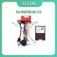 QSZN Car Radio Canbus Box For 2014 MAZDA/CX-7/3 For 2004-2009 MAZDA 3/ AXELA inch radio Wiring Harness Power Cable car radio