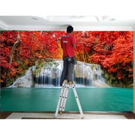 Self Adhesive Wallpaper Air Terjun HD Cantik Custom made wallpaper 04