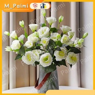 Artificial Eustoma Flower Premium Silk Cloth Festive Decor Bunga Hari Raya for Wedding Decoration 假花