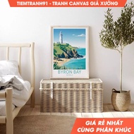 Wall painting, Byron Bay Beach Australia Travel, Byron Bay Beach Coastal Poster Home Decor Wall Art.