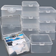 [ Featured ] Clamshell Storage Box - Transparent Jewelry Case - Small Items Container - Desktop Orga