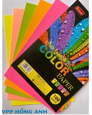 Bìa màu A4 dạ quang Pgrand 160gsm