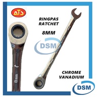 ATS 8mm Reversible Ratchet Wrench