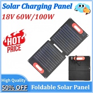 18V 60W/100W Flexible Foldable Solar Panel 18V High Efficience Solar Battery Charger 21W Solar Phone