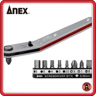 ANEX Ratchet Driver Offset Type Up Head with 9 Bits Set No. 429