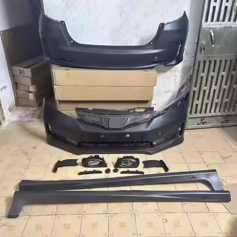 PP Material Front Rear Bumper Side Skirts for Honda FIT JAZZ 2nd GE6 GE8 11-13 Modified New Style Ca