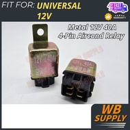 UNIVERSAL METAL 4-Pin Aircond / Fan Fuse Gold Relay (12V 40A) –PROTON PERODUA HONDA TOYOTA NISSAN Sa