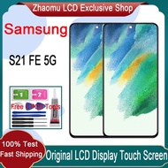 Original AMOLED Samsung Galaxy S21 FE 5G LCD Display Touch Screen With Frame Replacement