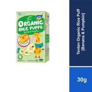 Tenten Organic Rice Puffs-Banana & pumpkin 30g