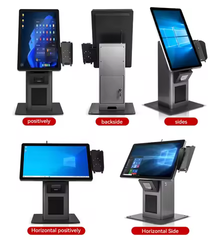 Touch Screen Kiosk 15.6 Inch Desk Top Pos Machine Self Ordering Payment Terminal Kiosk Totem Self Se