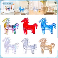 [mojotorw7] Horse Figurine Glass Horse Figurine Animal Sculpture Statue Ornament Handcrafted Realist