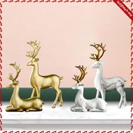 [leipupa] Premium Elk Figurines Tabletop Sculpture Deer Animal Reindeer Ornaments Gift