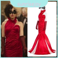 Cruella High Quality De Vil Cosplay Costume For Women With Full Mask And Set