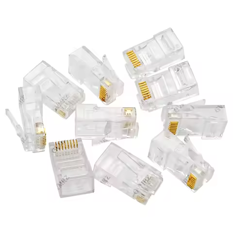 4Pin/6Pin/8Pin RJ9 4P4C RJ11 6P4C 6P6C Cable End Connectors Plugs telephone connector internet conne