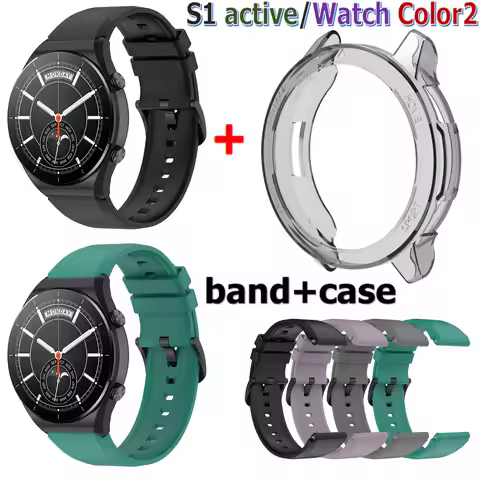 Protectors Case Cover Silicone Wrist For Xiaomi Watch S1 active/Watch Color2 Band Strap Bracelet for