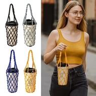 1 Hand Woven Mesh Bag,water Cup,portable Beverage and Coffee Bag,reusablehandheld Kettle Bag, Bevera
